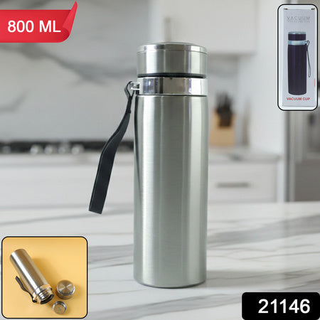 Stainless Steel Vacuum Insulated Flask Bottle With Leakproof Lid (1 Pc 800 Ml)