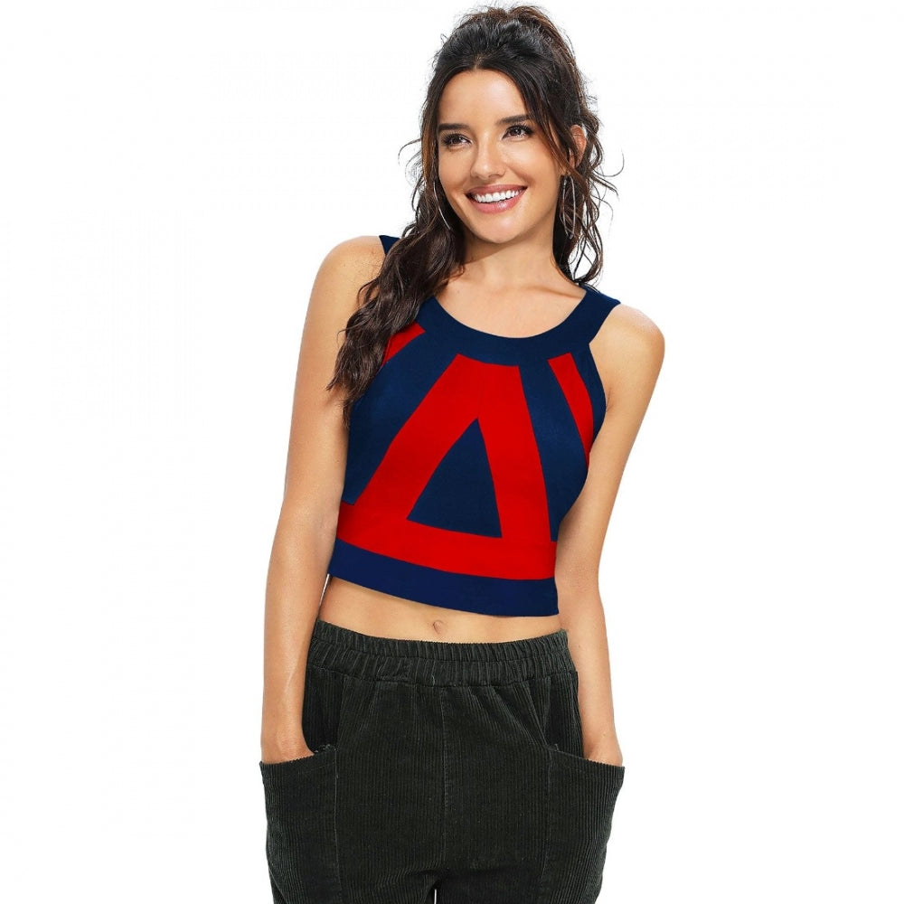 Generic Women's 95% Polyester 5% Spandex Western Wear Tops (Red)