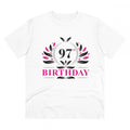 Generic Men's PC Cotton 97th Birthday Printed T Shirt (Color: White, Thread Count: 180GSM)