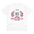 Generic Men's PC Cotton 85th Birthday Printed T Shirt (Color: White, Thread Count: 180GSM)