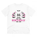 Generic Men's PC Cotton 46th Birthday Printed T Shirt (Color: White, Thread Count: 180GSM)
