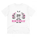 Generic Men's PC Cotton 89th Birthday Printed T Shirt (Color: White, Thread Count: 180GSM)