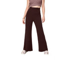 Generic Women's Polyester Cow Pattern Pant (Coffee)