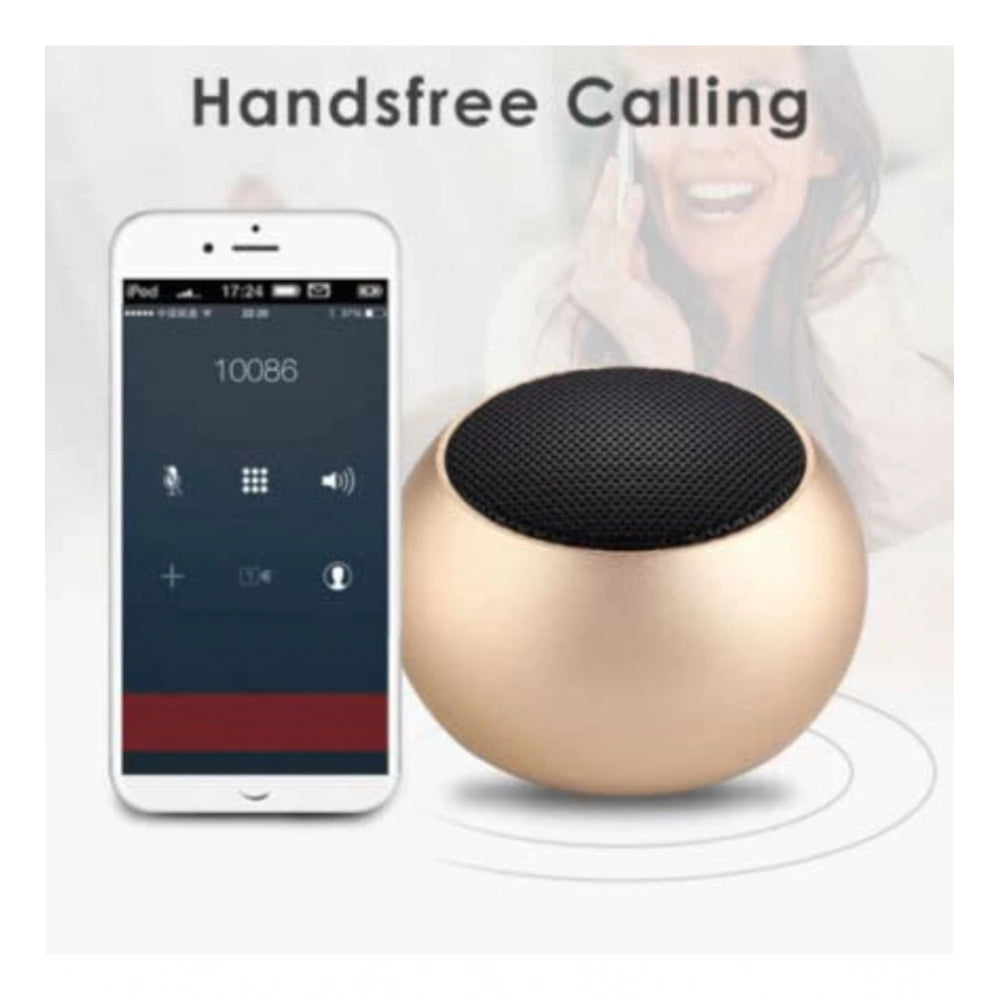 Generic Plastic Rubber Wireless M3 Bluetooth Speaker (Rose Gold)