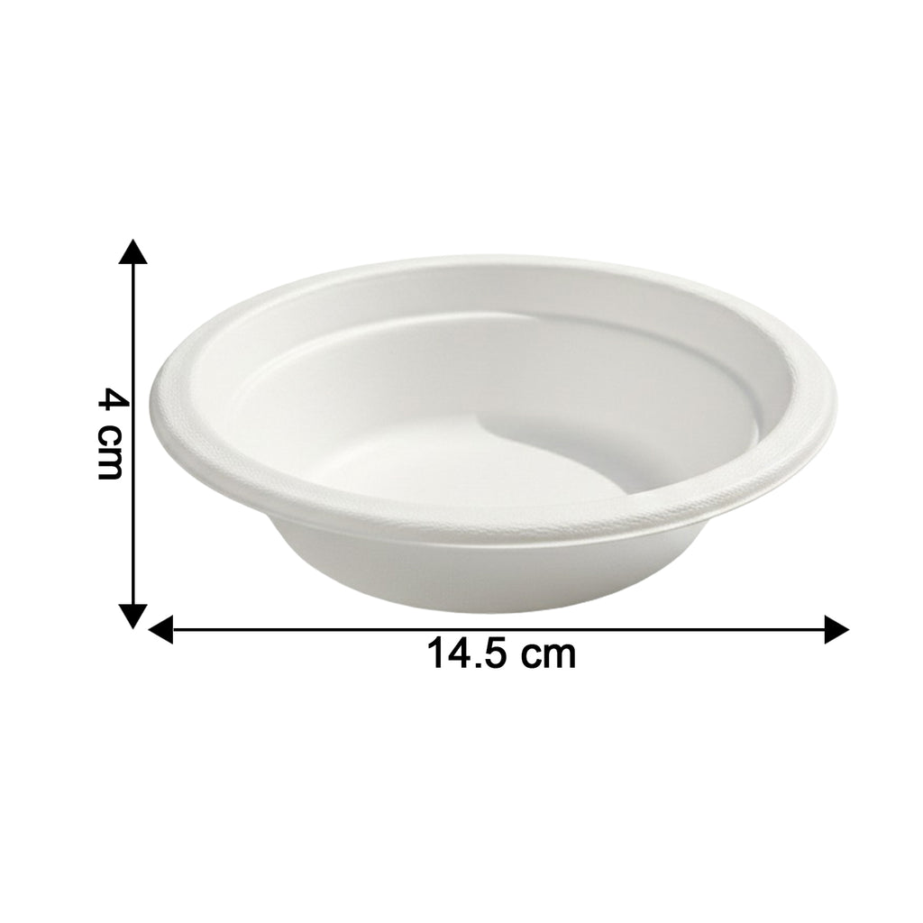 Vegnar Disposable Food Serving Bowl Set Of 10 Pieces 360 Ml Capacity