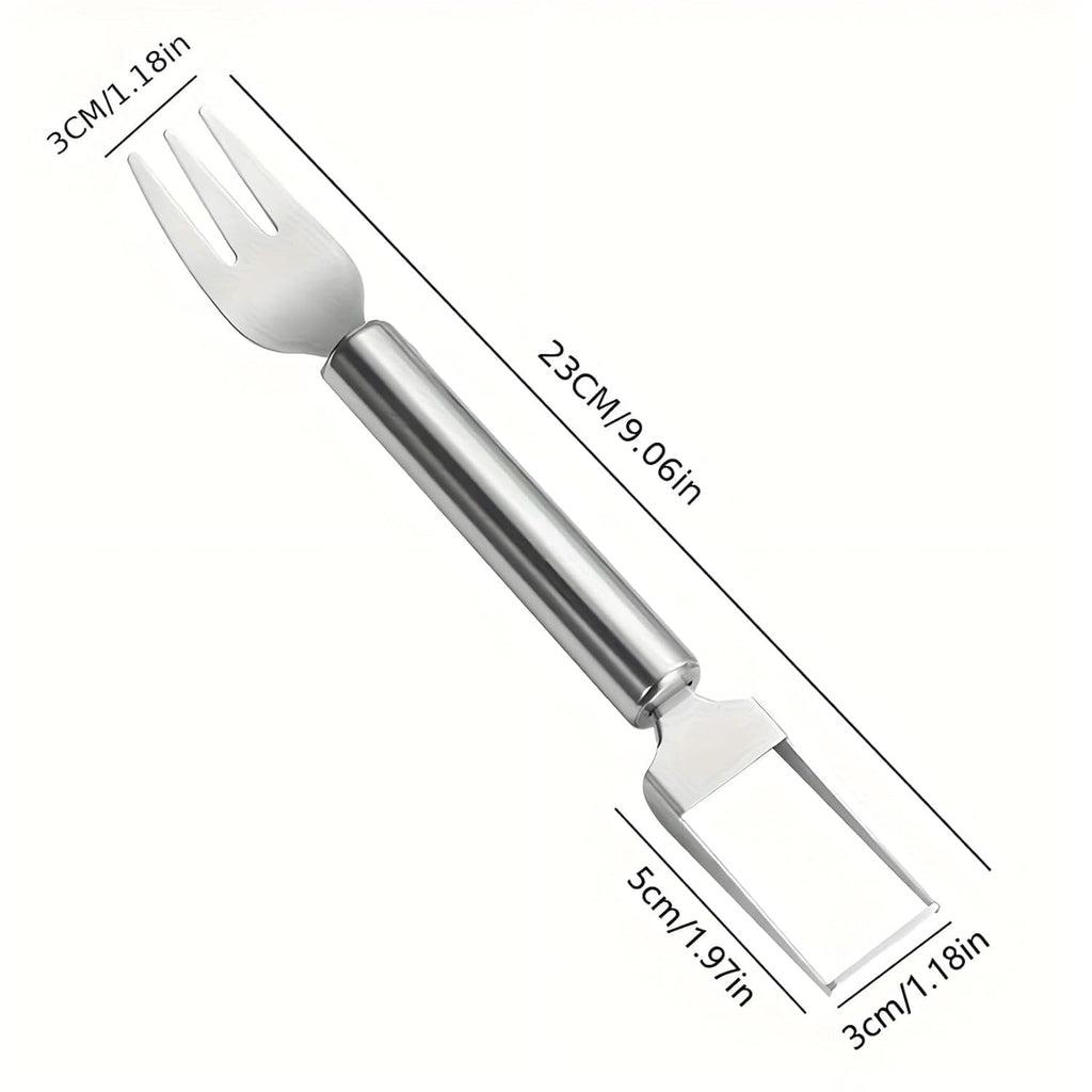 Stainless Steel 2 In 1 Watermelon Slicer Cutter With Fork Fruit Tool (1 Pc)