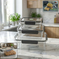 Plastic Airtight Food Storage Container Set(3 Pc 750 Ml 1500 Ml 2800 Ml)