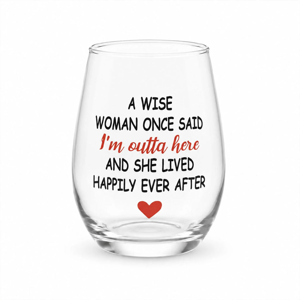 Printed Quote Drinking Glass Tumbler For Wine And Everyday Beverages (1 Pc)