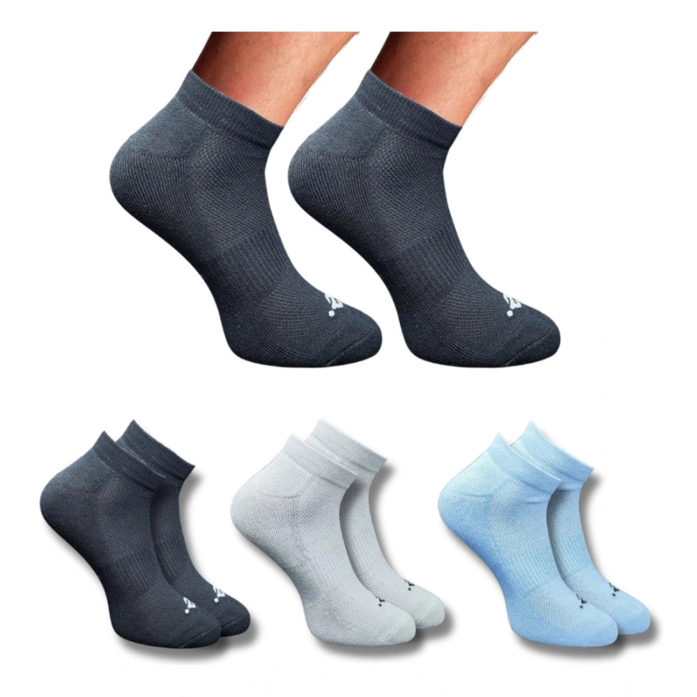 Generic 3_Pair Set Unisex Casual Cotton Printed Low Cut Socks (Multicolor)