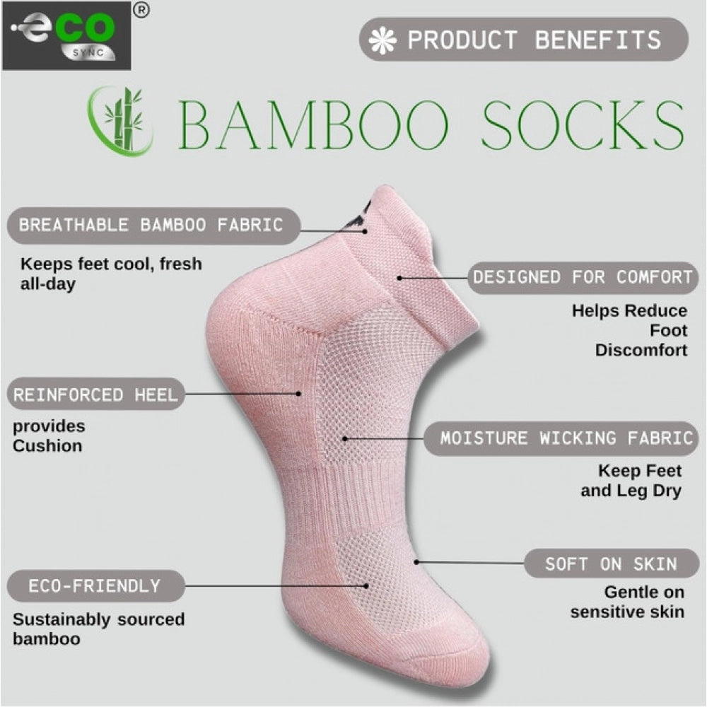 Generic 4_Pair Set Unisex Casual Bamboo Cotton Printed Ankle Length Socks (Multicolor)