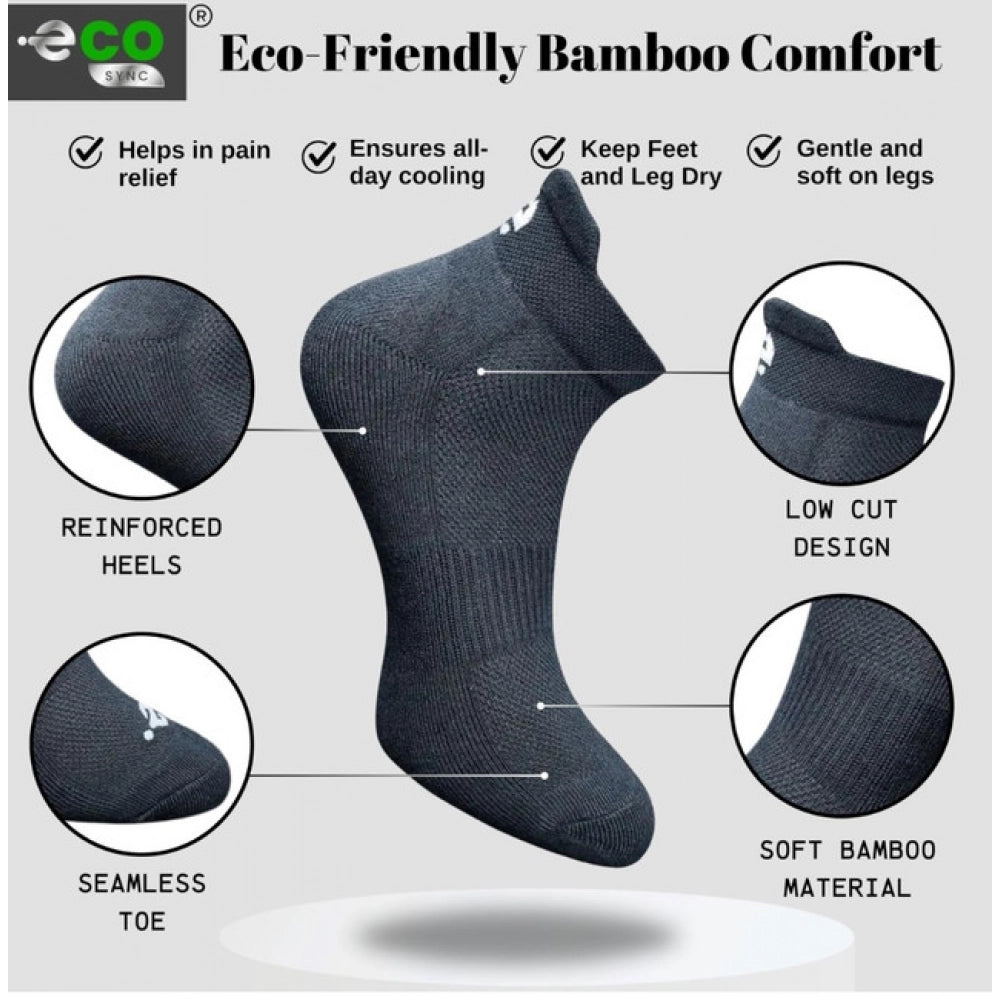 Generic 4_Pair Set Unisex Casual Bamboo Cotton Printed Ankle Length Socks (Multicolor)
