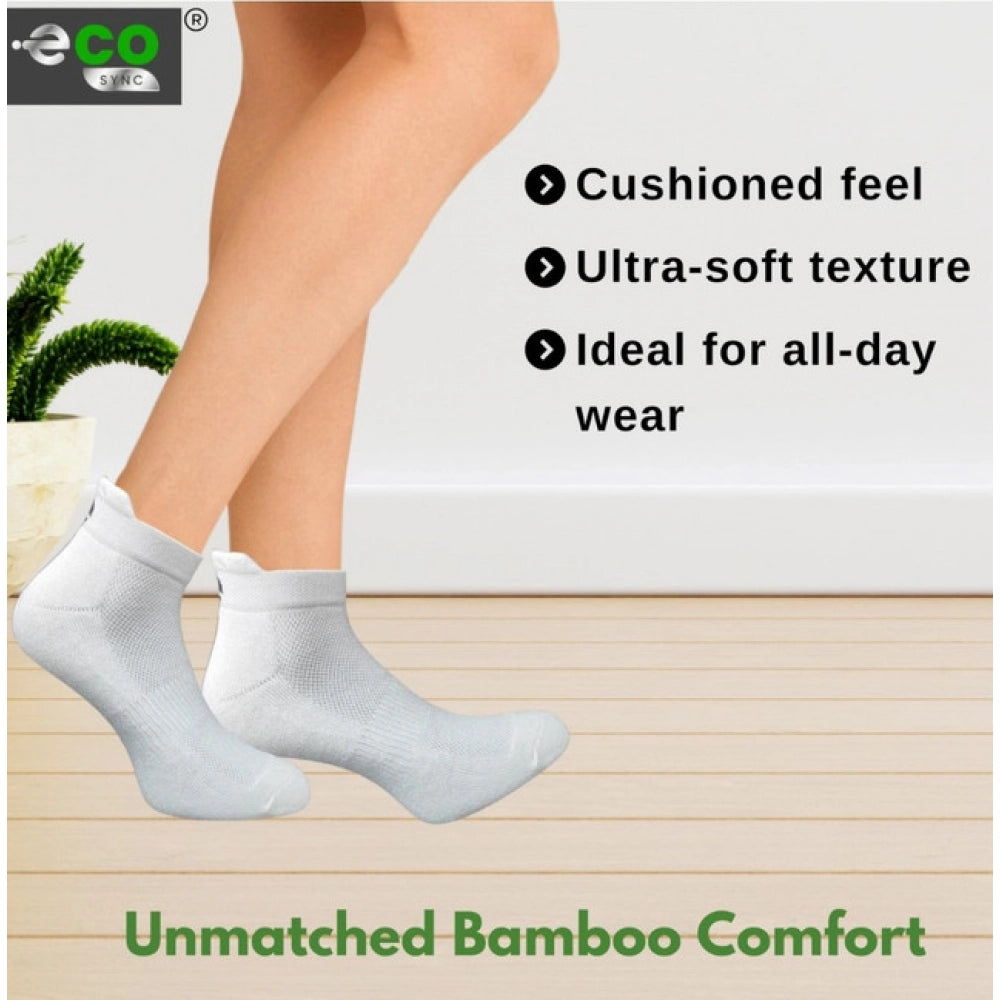 Generic 4_Pair Set Unisex Casual Bamboo Cotton Printed Ankle Length Socks (Multicolor)