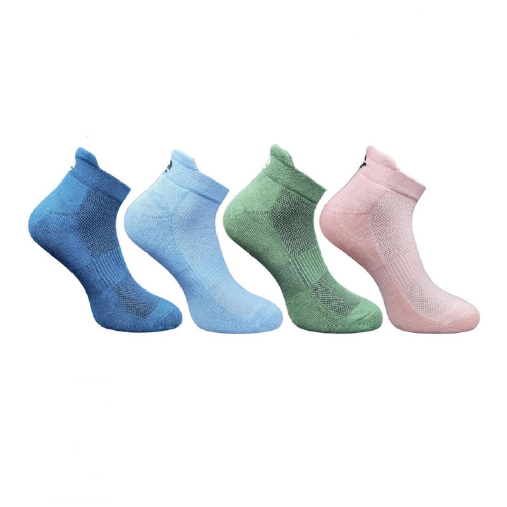 Generic 4_Pair Set Unisex Casual Bamboo Cotton Printed Ankle Length Socks (Multicolor)