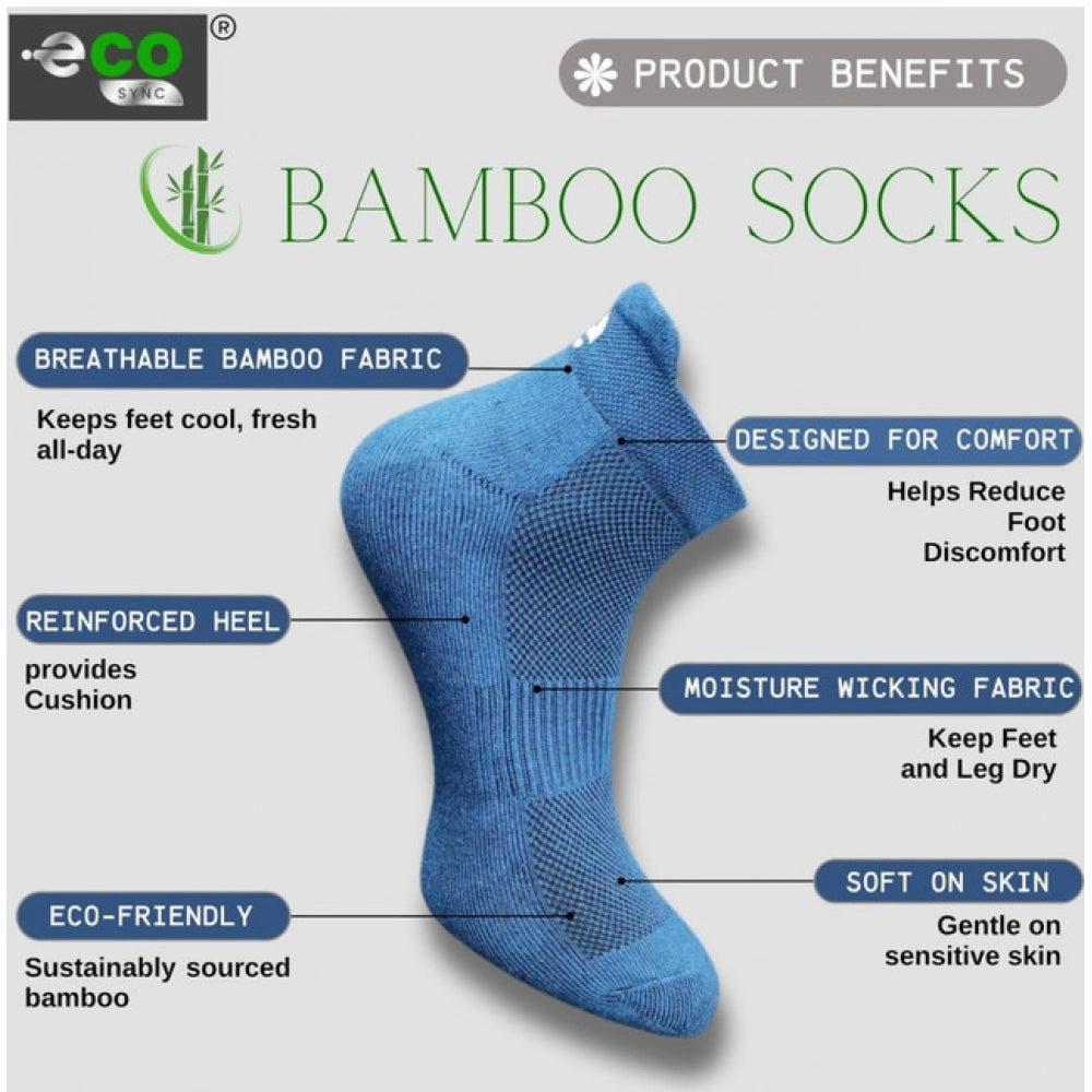 Generic 4_Pair Set Unisex Casual Bamboo Cotton Printed Ankle Length Socks (Multicolor)