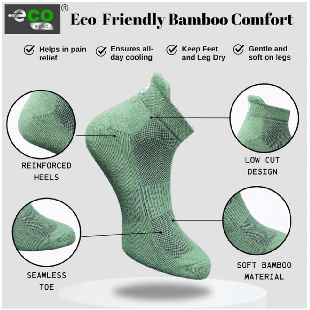 Generic 4_Pair Set Unisex Casual Bamboo Cotton Printed Ankle Length Socks (Multicolor)