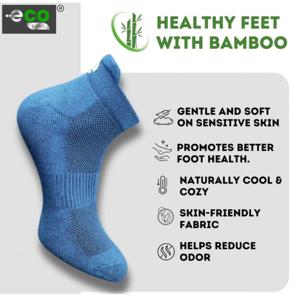 Generic 4_Pair Set Unisex Casual Bamboo Cotton Printed Ankle Length Socks (Multicolor)