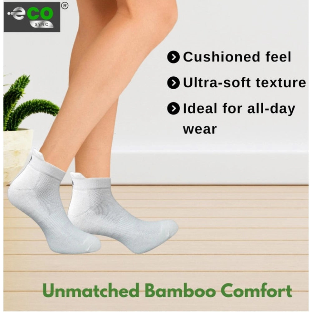 Generic 4_Pair Set Unisex Casual Bamboo Cotton Printed Ankle Length Socks (Multicolor)