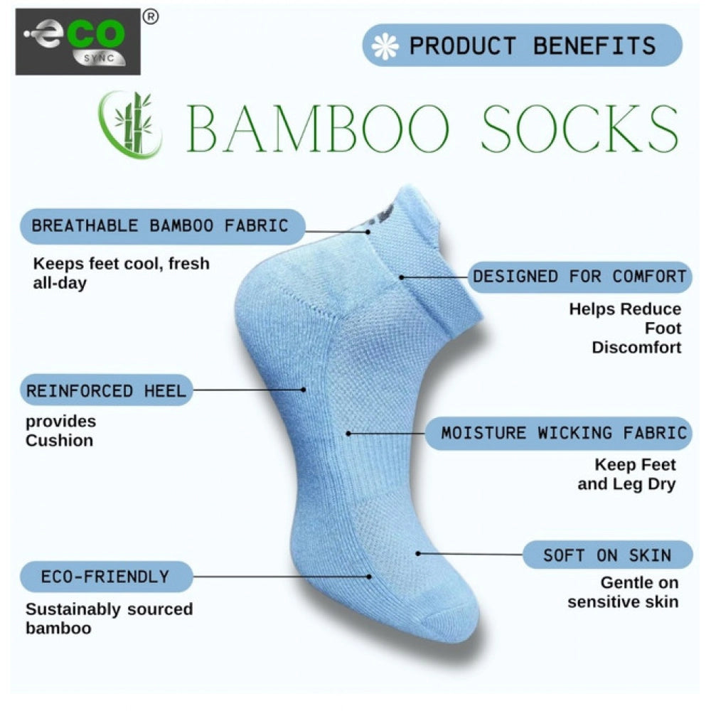 Generic 4_Pair Set Unisex Casual Bamboo Cotton Printed Ankle Length Socks (Multicolor)