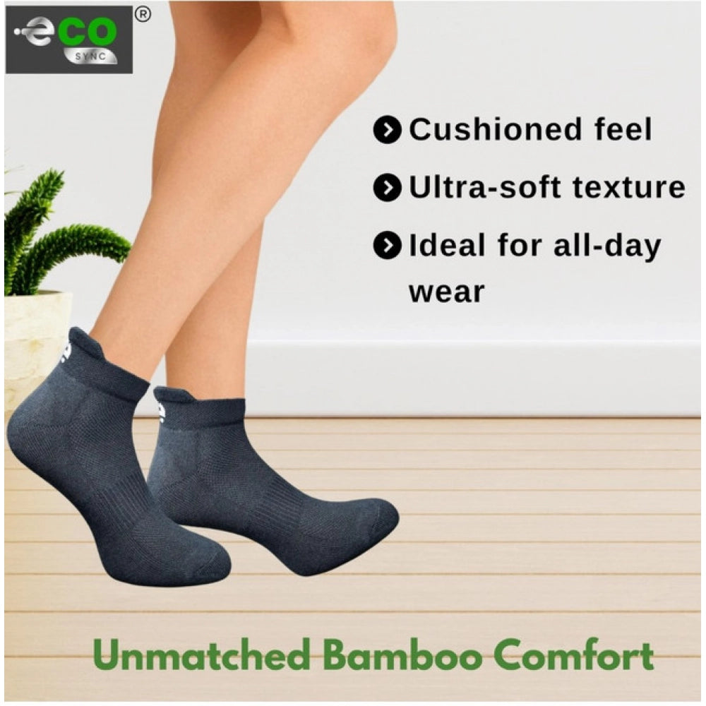 Generic 4_Pair Set Unisex Casual Bamboo Cotton Printed Ankle Length Socks (Multicolor)