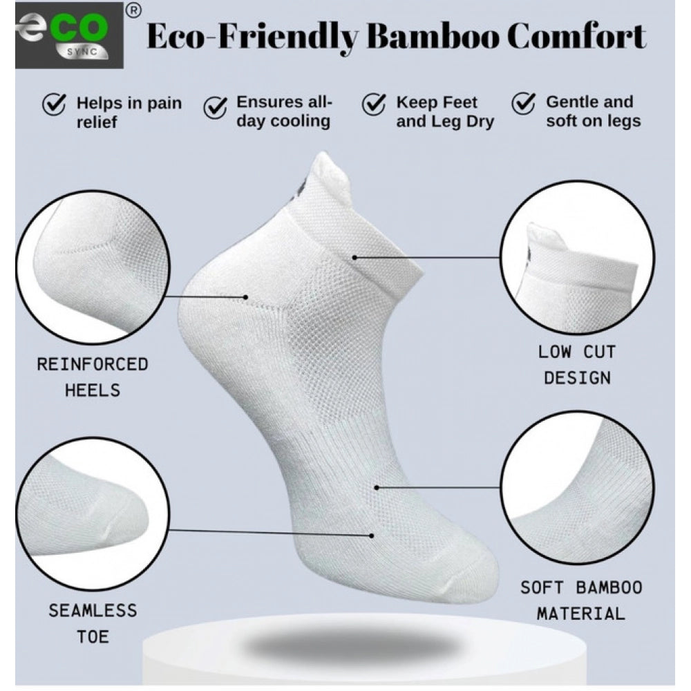 Generic 4_Pair Set Unisex Casual Bamboo Cotton Printed Ankle Length Socks (Multicolor)