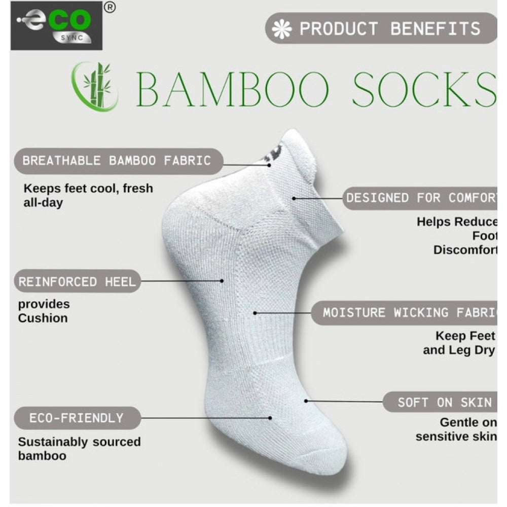 Generic 4_Pair Set Unisex Casual Bamboo Cotton Printed Ankle Length Socks (Multicolor)