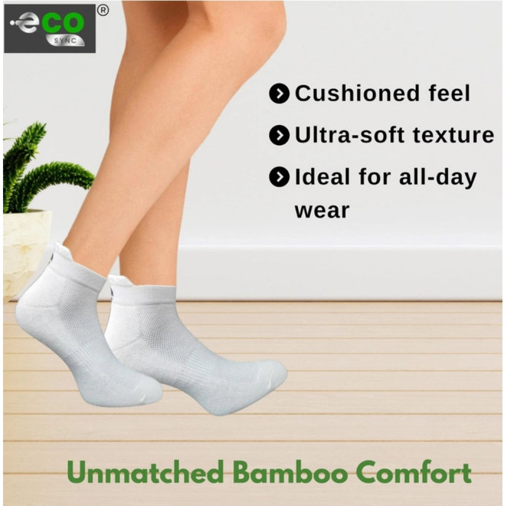 Generic 4_Pair Set Unisex Casual Bamboo Cotton Printed Ankle Length Socks (Multicolor)