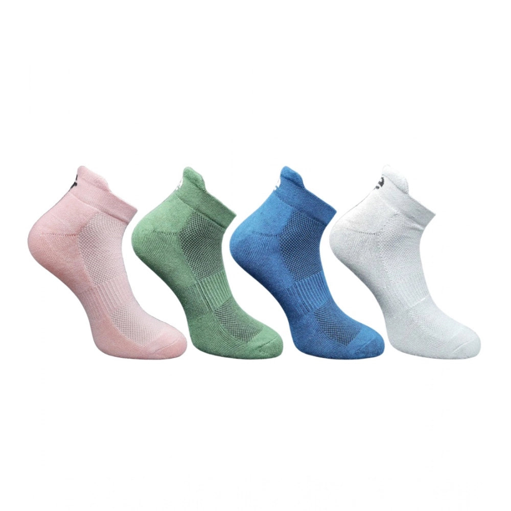 Generic 4_Pair Set Unisex Casual Bamboo Cotton Printed Ankle Length Socks (Multicolor)