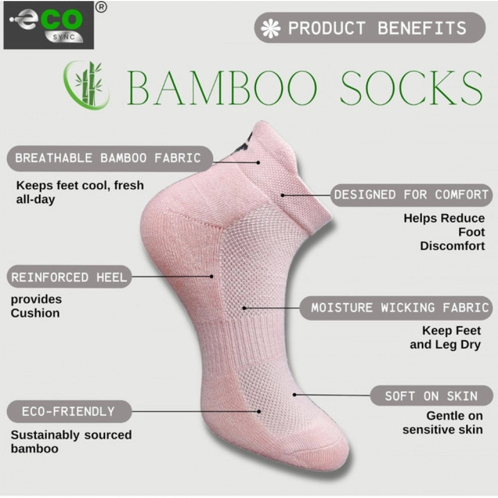 Generic 4_Pair Set Unisex Casual Bamboo Cotton Printed Ankle Length Socks (Multicolor)