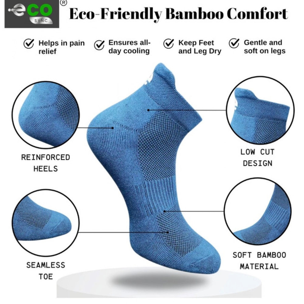 Generic 4_Pair Set Unisex Casual Bamboo Cotton Printed Ankle Length Socks (Multicolor)