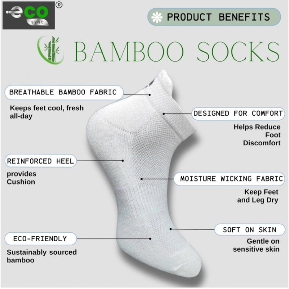 Generic 4_Pair Set Unisex Casual Bamboo Cotton Printed Ankle Length Socks (Multicolor)