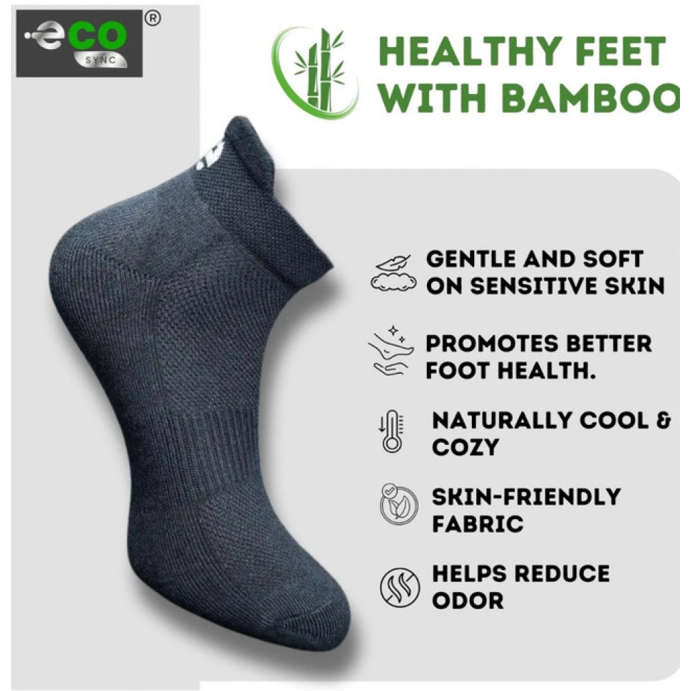 Generic 4_Pair Set Unisex Casual Bamboo Cotton Printed Ankle Length Socks (Multicolor)