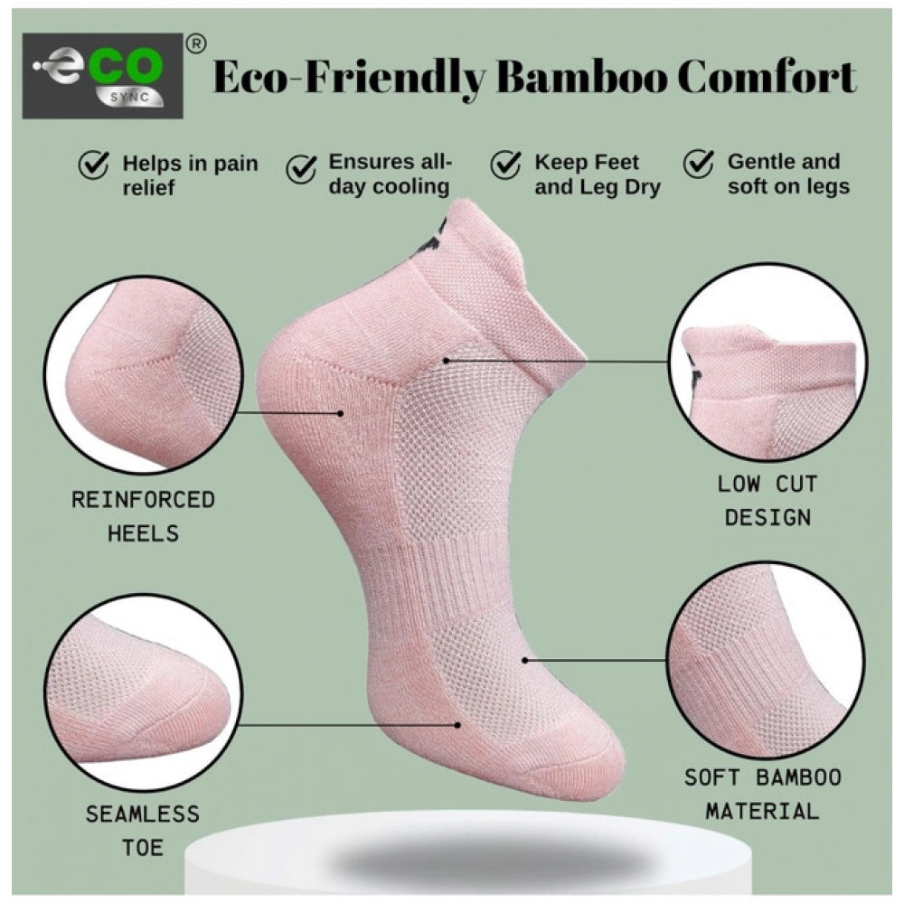 Generic 4_Pair Set Unisex Casual Bamboo Cotton Printed Ankle Length Socks (Multicolor)