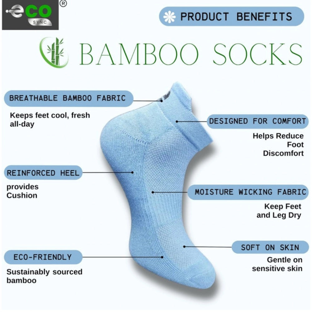 Generic 4_Pair Set Unisex Casual Bamboo Cotton Printed Ankle Length Socks (Multicolor)