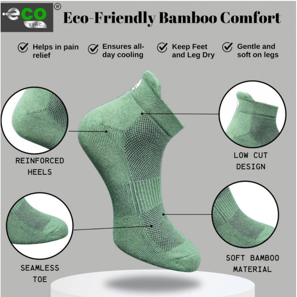 Generic 4_Pair Set Unisex Casual Bamboo Cotton Printed Ankle Length Socks (Multicolor)