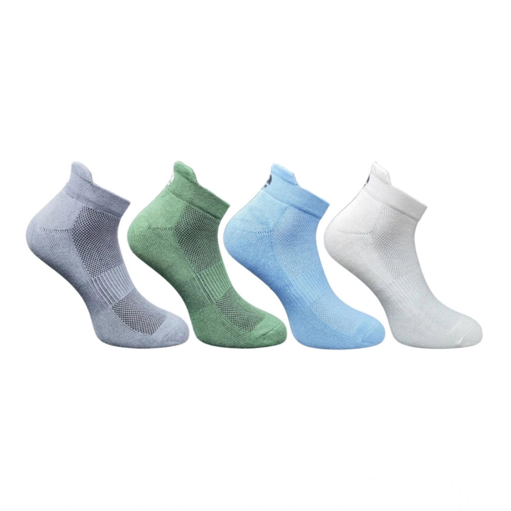 Generic 4_Pair Set Unisex Casual Bamboo Cotton Printed Ankle Length Socks (Multicolor)