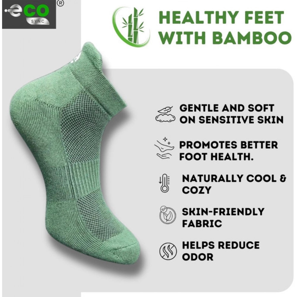Generic 4_Pair Set Unisex Casual Bamboo Cotton Printed Ankle Length Socks (Multicolor)