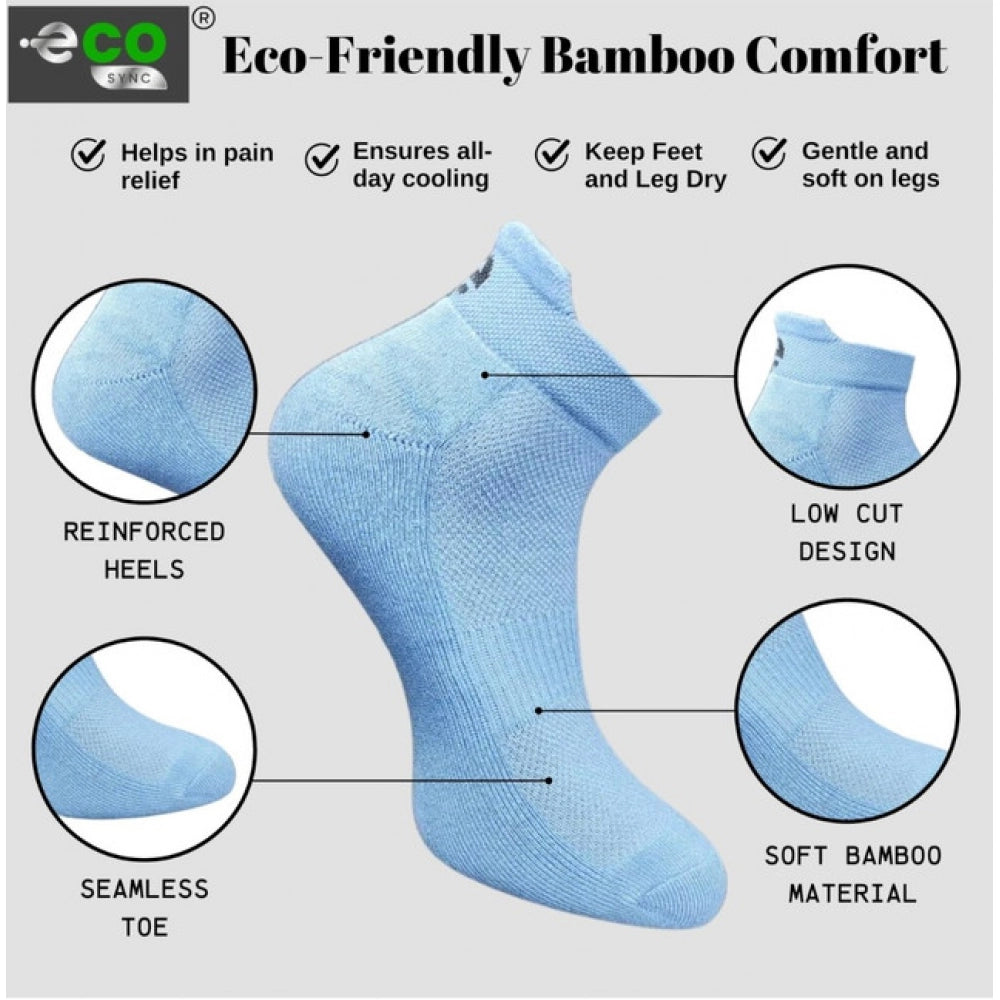 Generic 4_Pair Set Unisex Casual Bamboo Cotton Printed Ankle Length Socks (Multicolor)