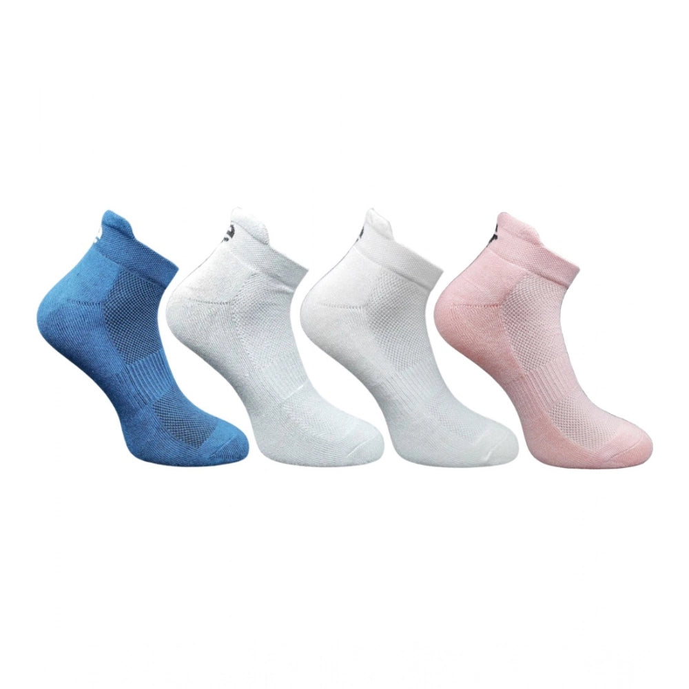 Generic 4_Pair Set Unisex Casual Bamboo Cotton Printed Ankle Length Socks (Multicolor)