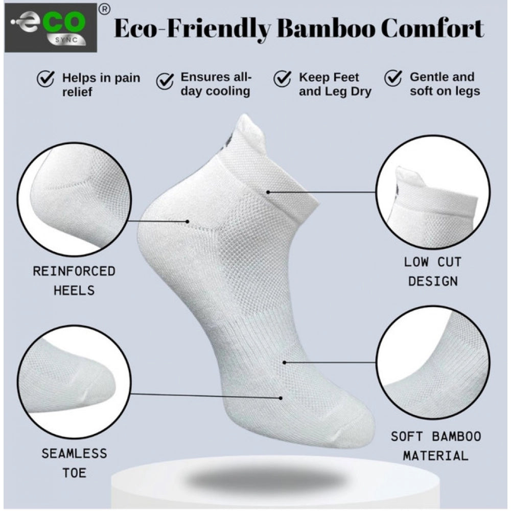 Generic 4_Pair Set Unisex Casual Bamboo Cotton Printed Ankle Length Socks (Multicolor)