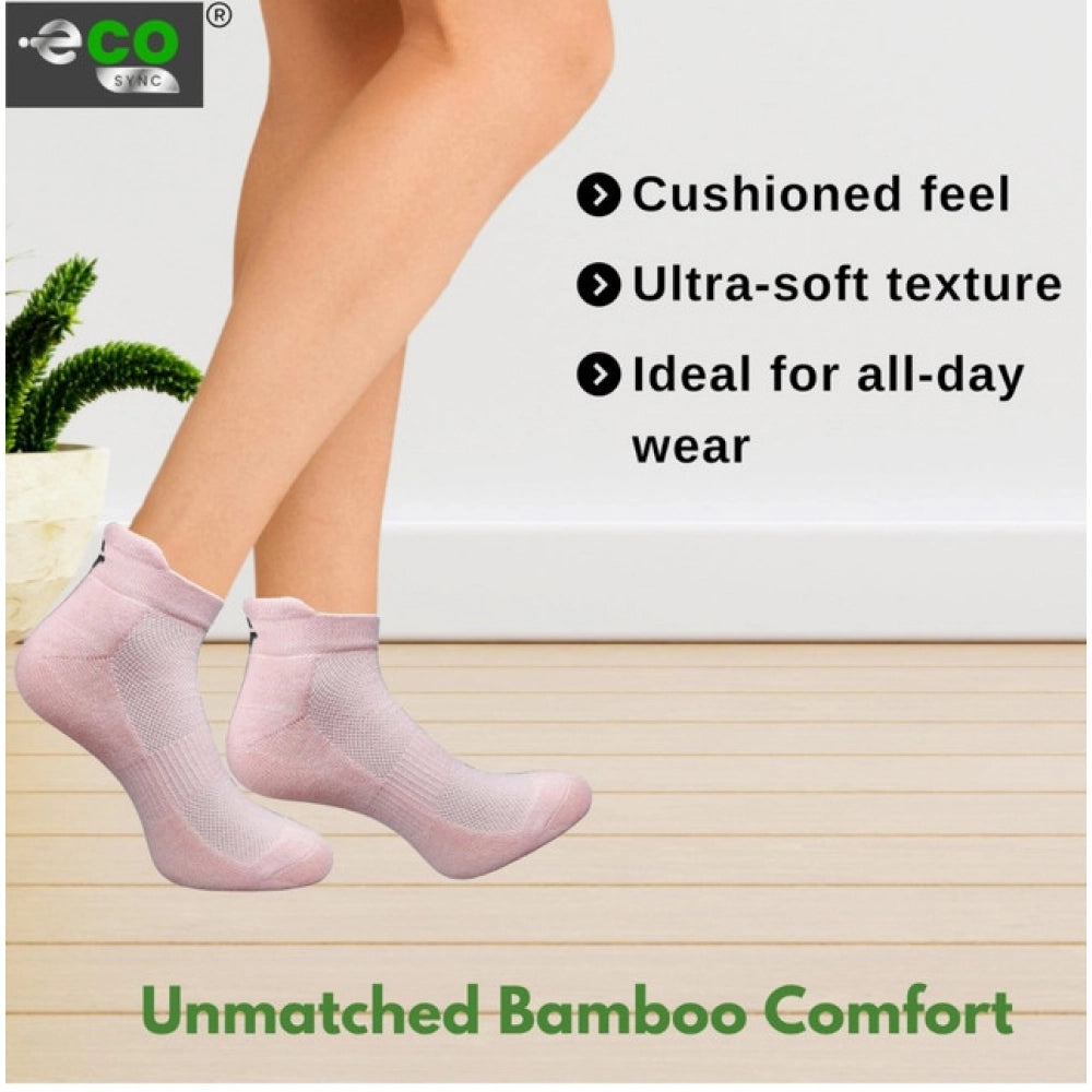 Generic 4_Pair Set Unisex Casual Bamboo Cotton Printed Ankle Length Socks (Multicolor)