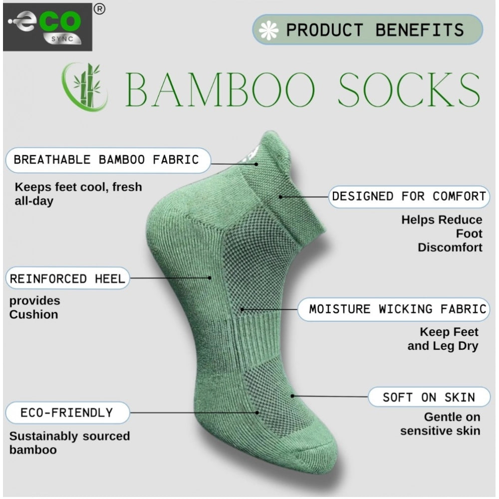 Generic 4_Pair Set Unisex Casual Bamboo Cotton Printed Ankle Length Socks (Multicolor)