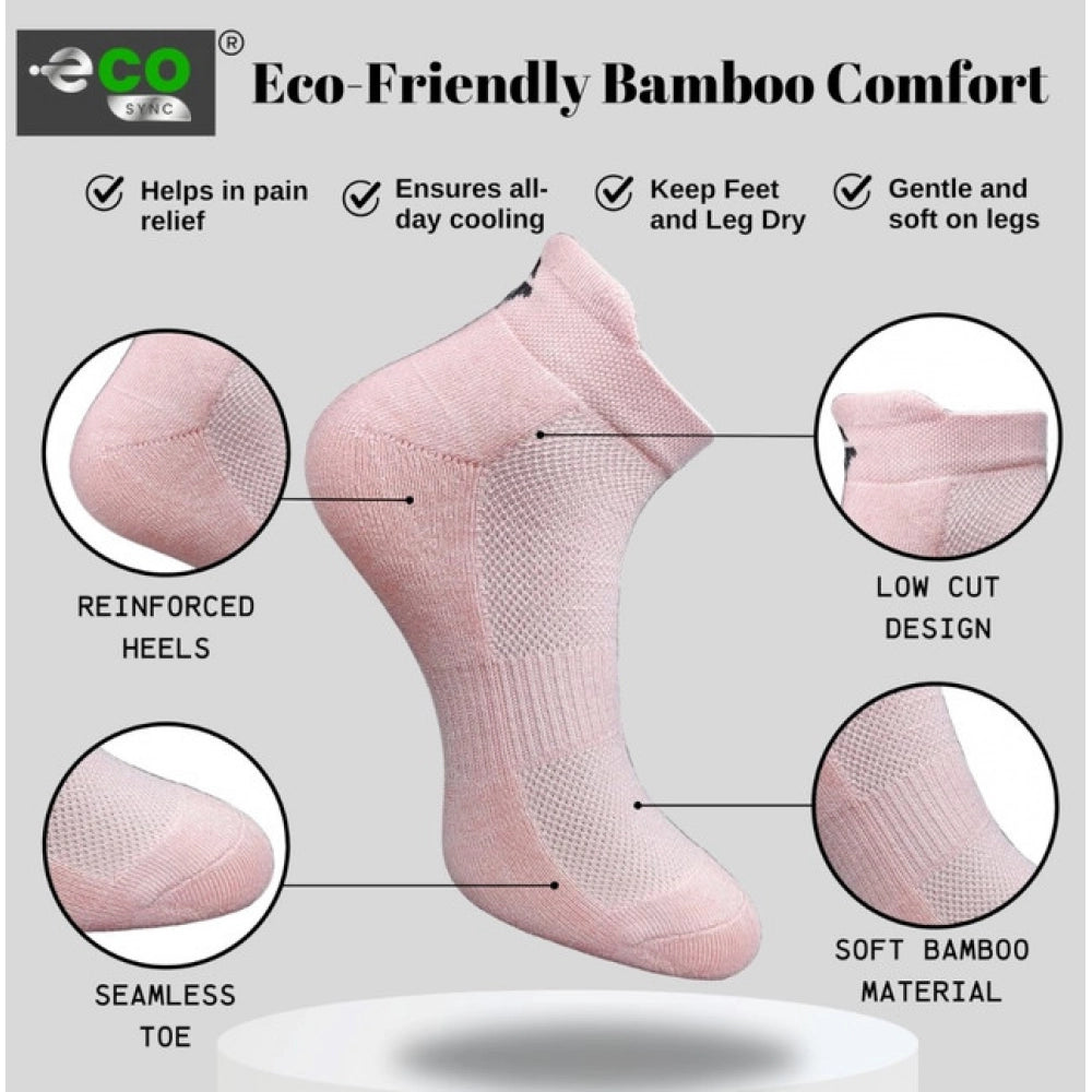 Generic 4_Pair Set Unisex Casual Bamboo Cotton Printed Ankle Length Socks (Multicolor)