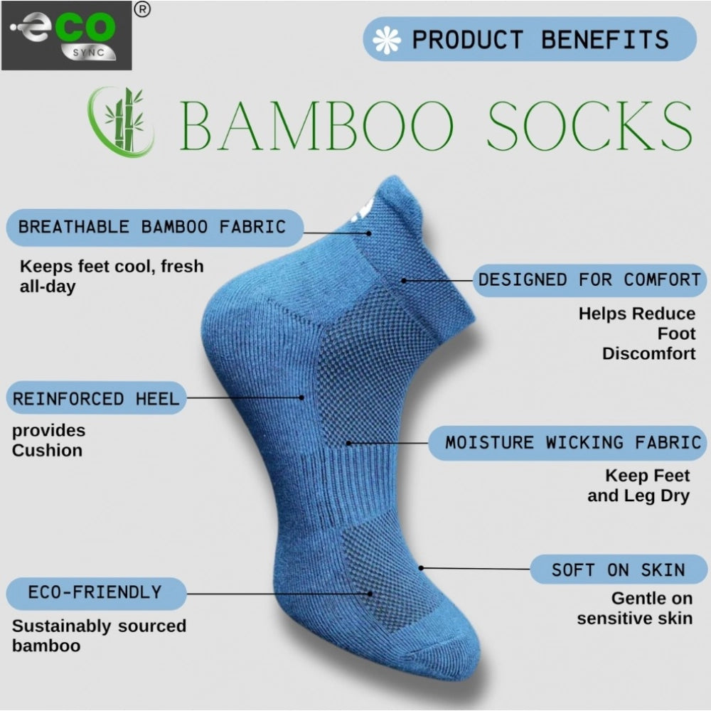Generic 4_Pair Set Unisex Casual Bamboo Cotton Printed Ankle Length Socks (Multicolor)
