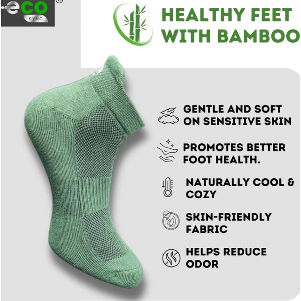 Generic 4_Pair Set Unisex Casual Bamboo Cotton Printed Ankle Length Socks (Multicolor)