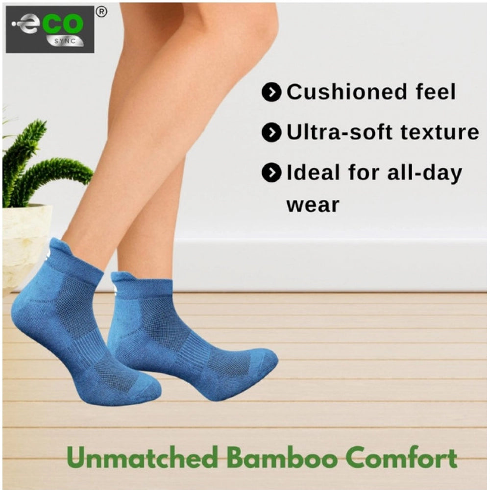 Generic 4_Pair Set Unisex Casual Bamboo Cotton Printed Ankle Length Socks (Multicolor)
