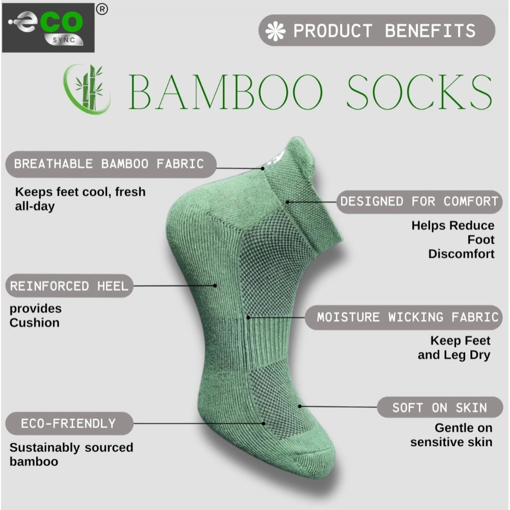 Generic 4_Pair Set Unisex Casual Bamboo Cotton Printed Ankle Length Socks (Multicolor)