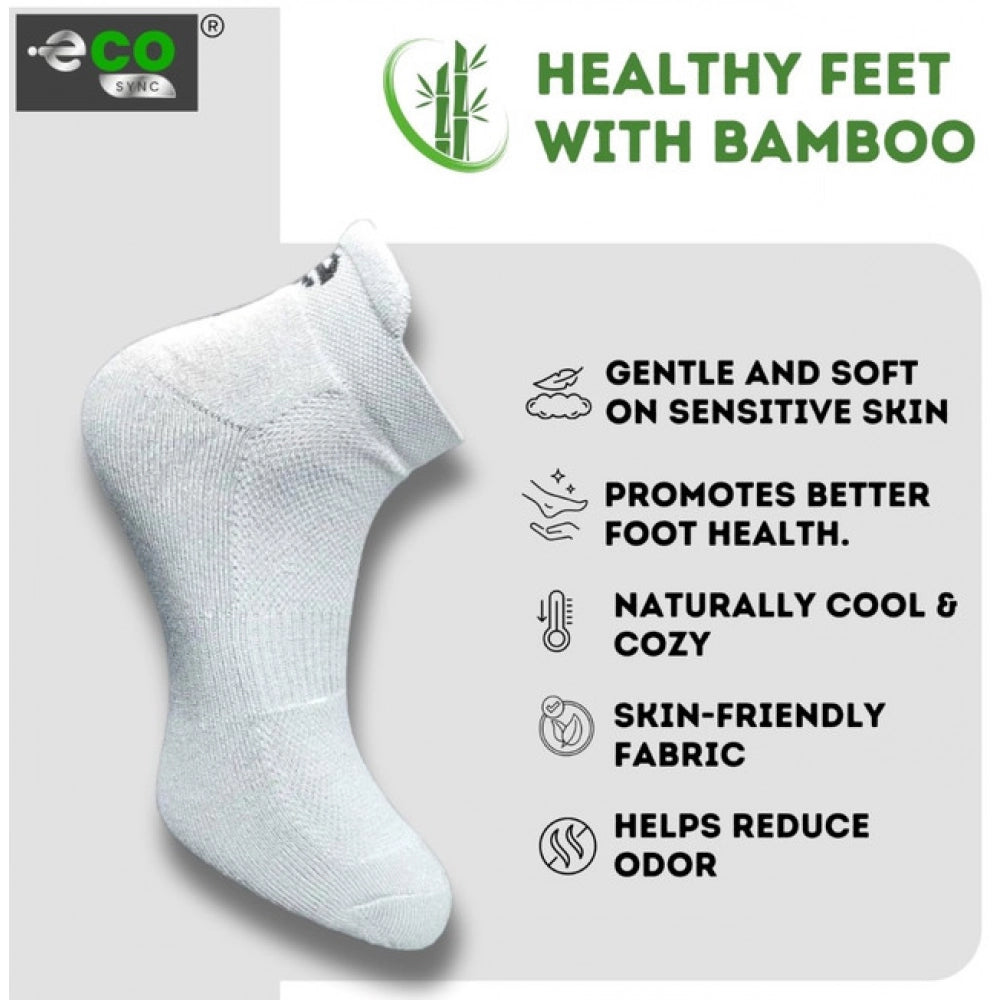 Generic 4_Pair Set Unisex Casual Bamboo Cotton Printed Ankle Length Socks (Multicolor)