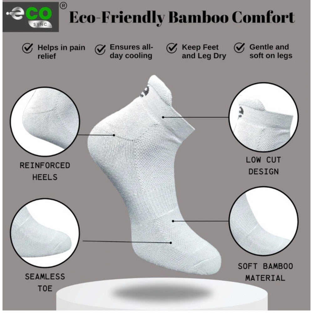 Generic 4_Pair Set Unisex Casual Bamboo Cotton Printed Ankle Length Socks (Multicolor)