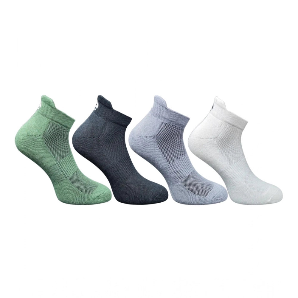 Generic 4_Pair Set Unisex Casual Bamboo Cotton Printed Ankle Length Socks (Multicolor)