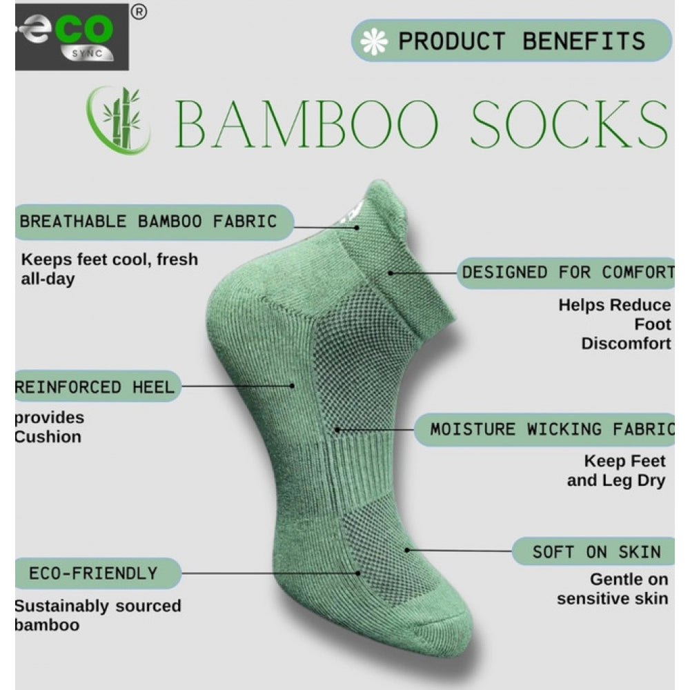 Generic 4_Pair Set Unisex Casual Bamboo Cotton Printed Ankle Length Socks (Multicolor)